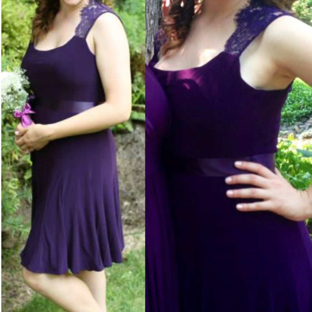 Plum bridesmaid/ wedding guest dress, Size 10